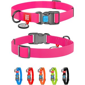 WauDog Waterproof Dog Collar Large Pink 34-49cm