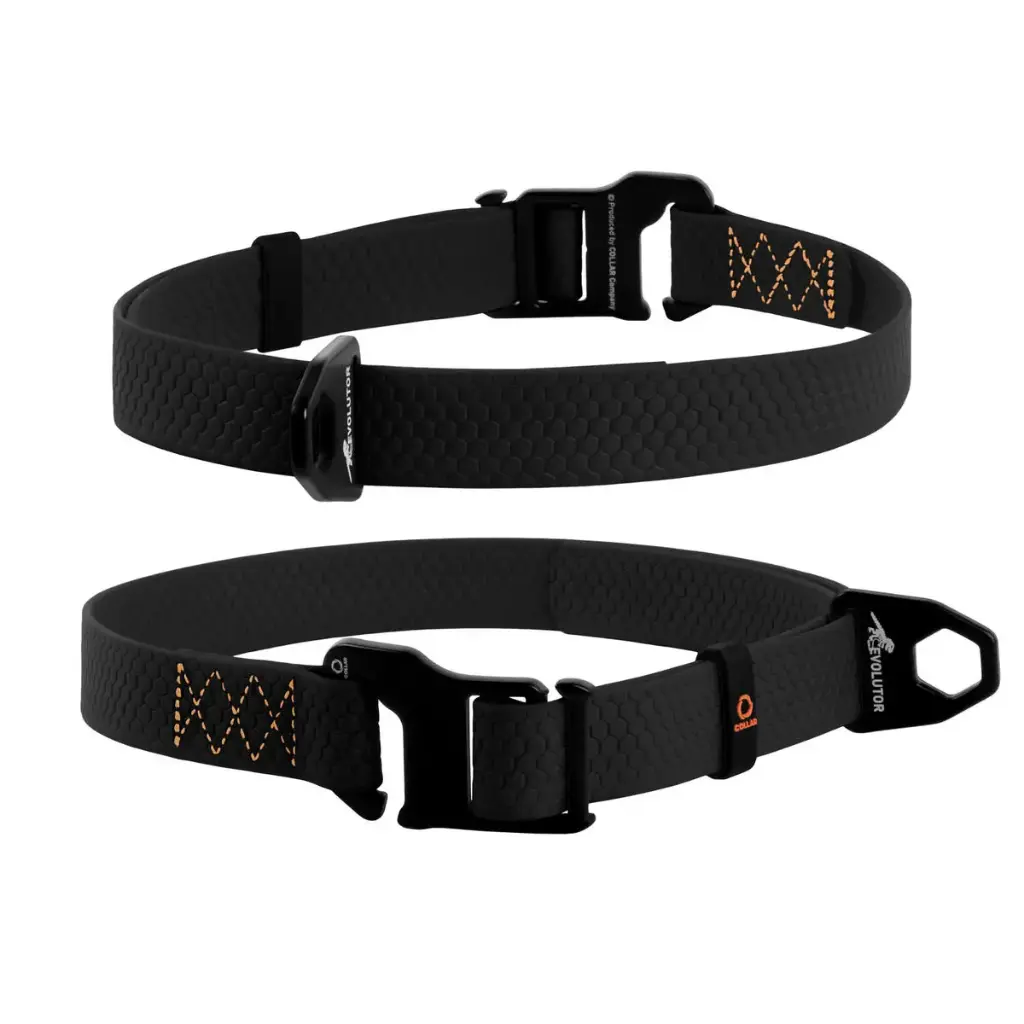 Evolutor Adjustable Dog Collar Black 25-70cm (One Size Fits)