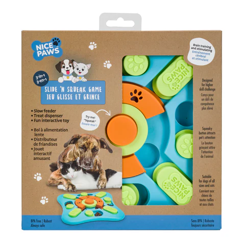 Nice Paws Slide N Squeak Orange/Blue - Level 2