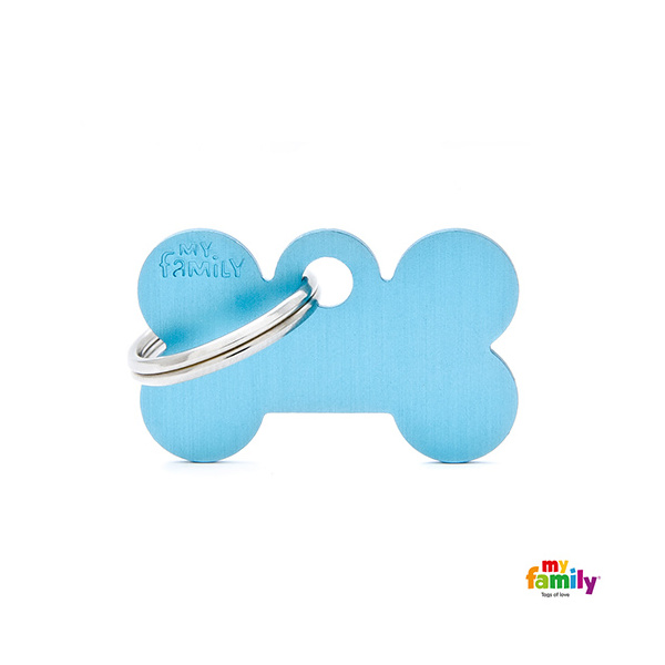 Basic Aluminium - Small Light Blue Bone