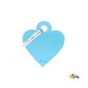 Basic Aluminium - Small Light Blue Heart