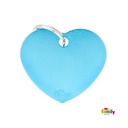 Basic Aluminium - Big Light Blue Heart