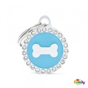 Glam - Blue Circle with Bone