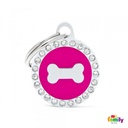 Glam - Pink Circle with Bone