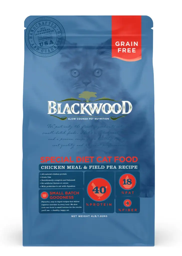 Blackwood - 4lb Grain Free Cat - Chicken & Pea