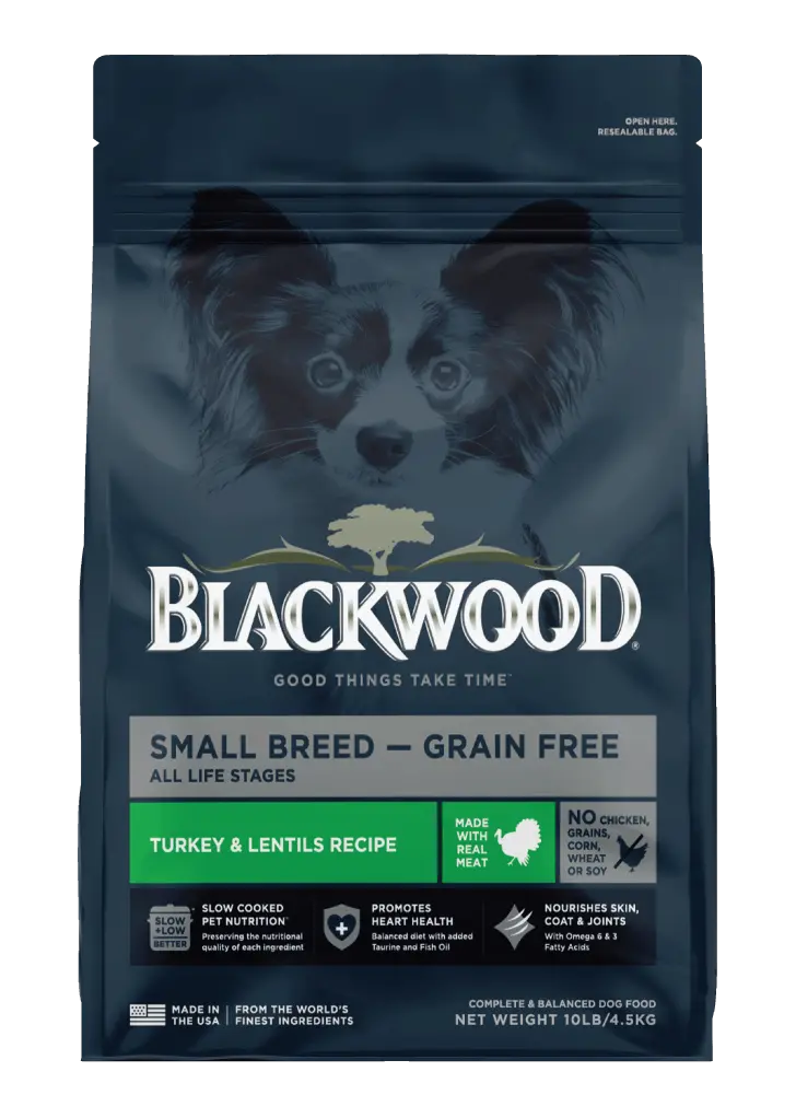Blackwood - 10lb Grain Free Small Breed Dog - Turkey & Lentils