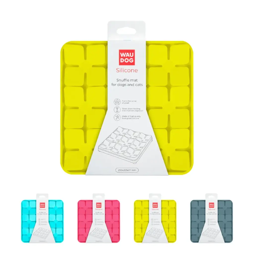 WAUDOG Silicone Snuffle mat, 205x205х17 mm, yellow