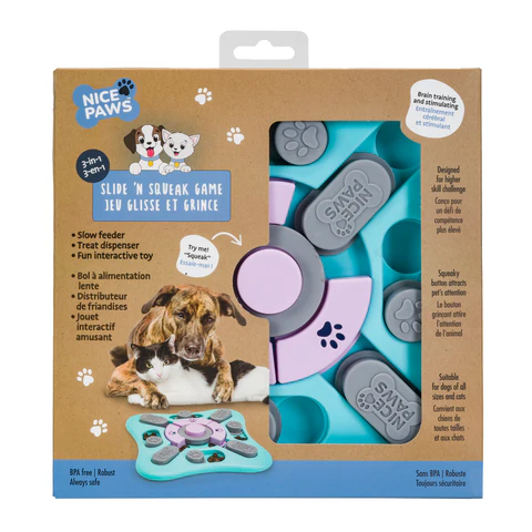 Nice Paws Slide N Squeak Gray/Lavender - Level 1