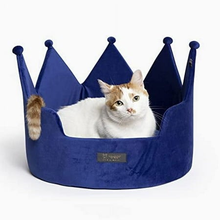 Nandog Crown Bed Micro-Plush - Blue