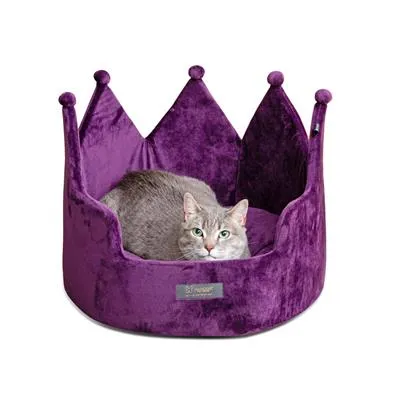 Nandog Crown Bed Micro-Plush - Purple