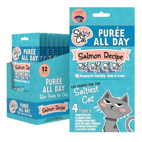 Salty Cat Puree Everyday Treat - Salmon - 4 pack