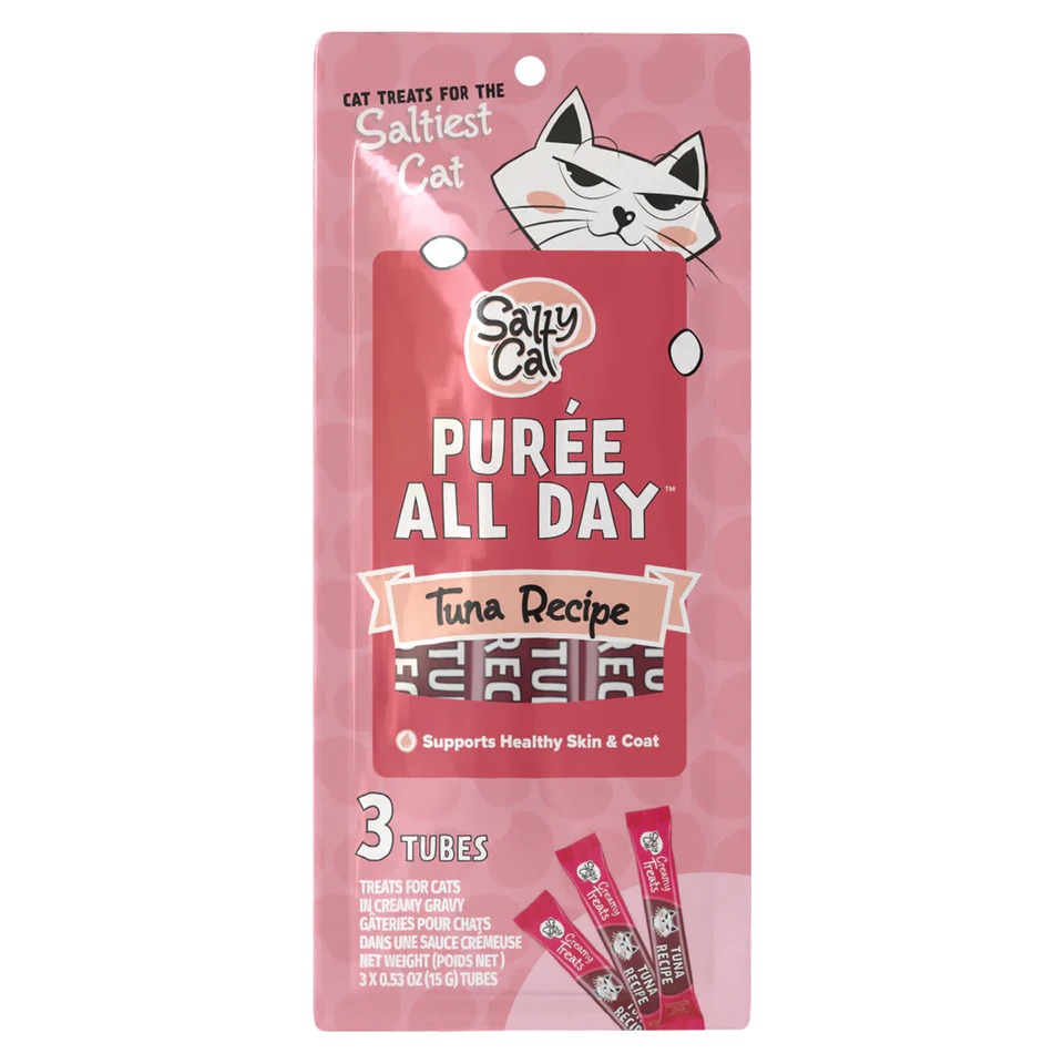 Salty Cat Puree Everyday Treat - Tuna - 3 pack
