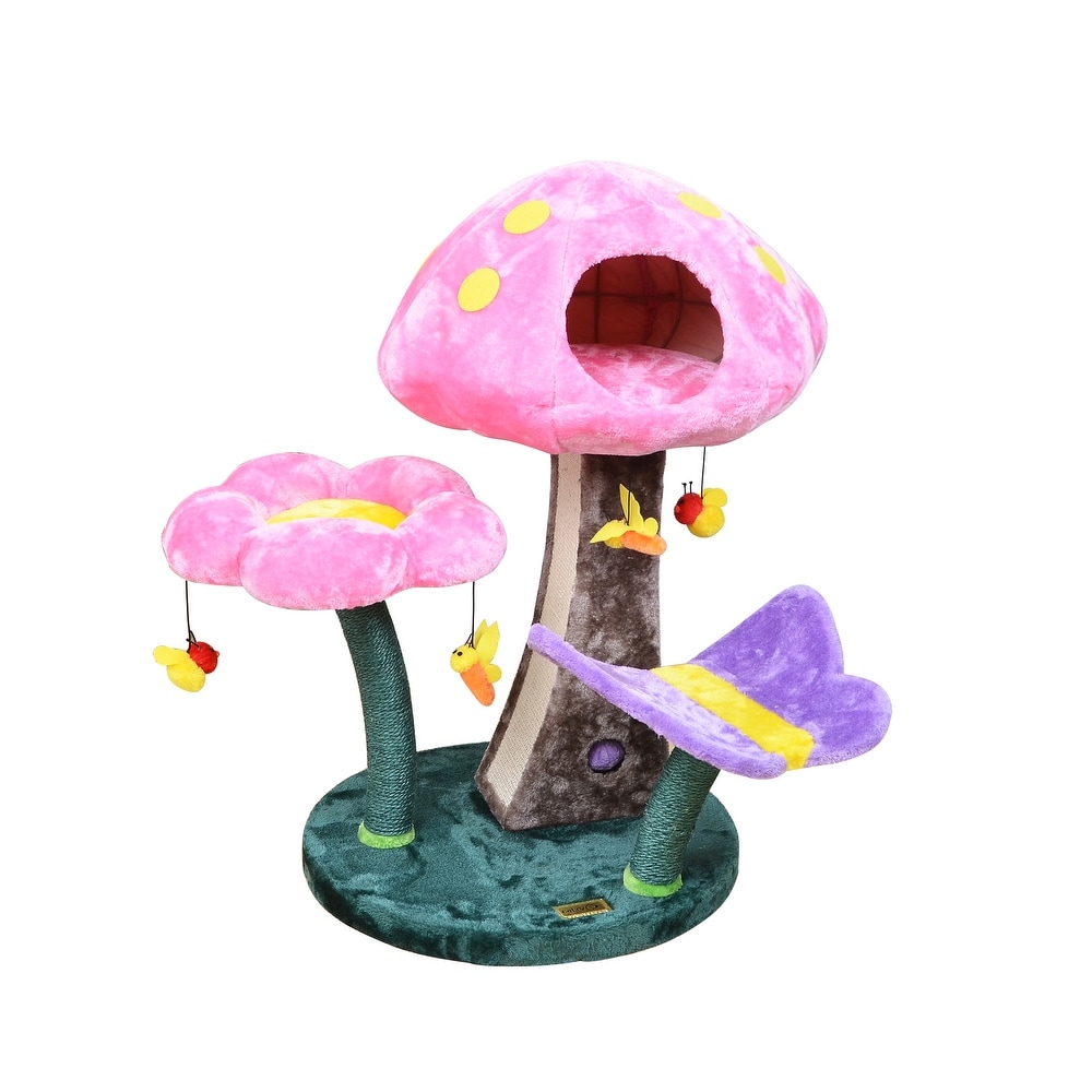 Catry Wonderland Cat Tree with Garden Inspired Condo and Perches