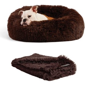 Donut Shag Bundle Bed and Blanket Dark Chocolate Frost 23"