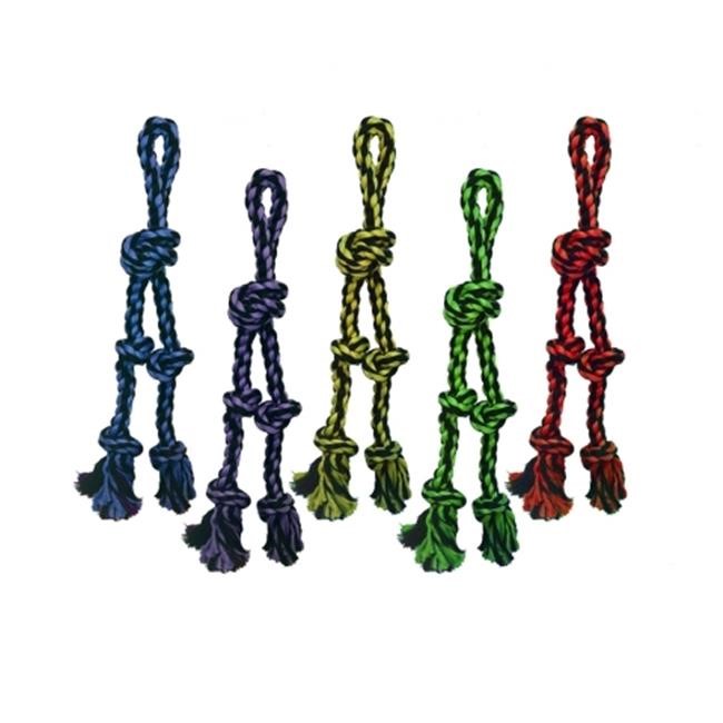 Nuts for Knots Rope Tug Dog Toy with 2 Danglers
