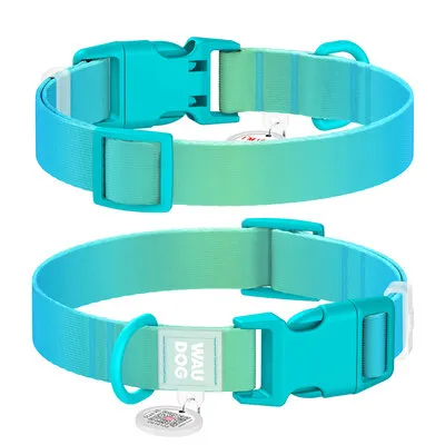 WauDog Recycled Collar Light Blue Gradient Medium