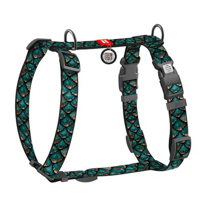 WauDog Nylon H-Harness "Scales" Medium