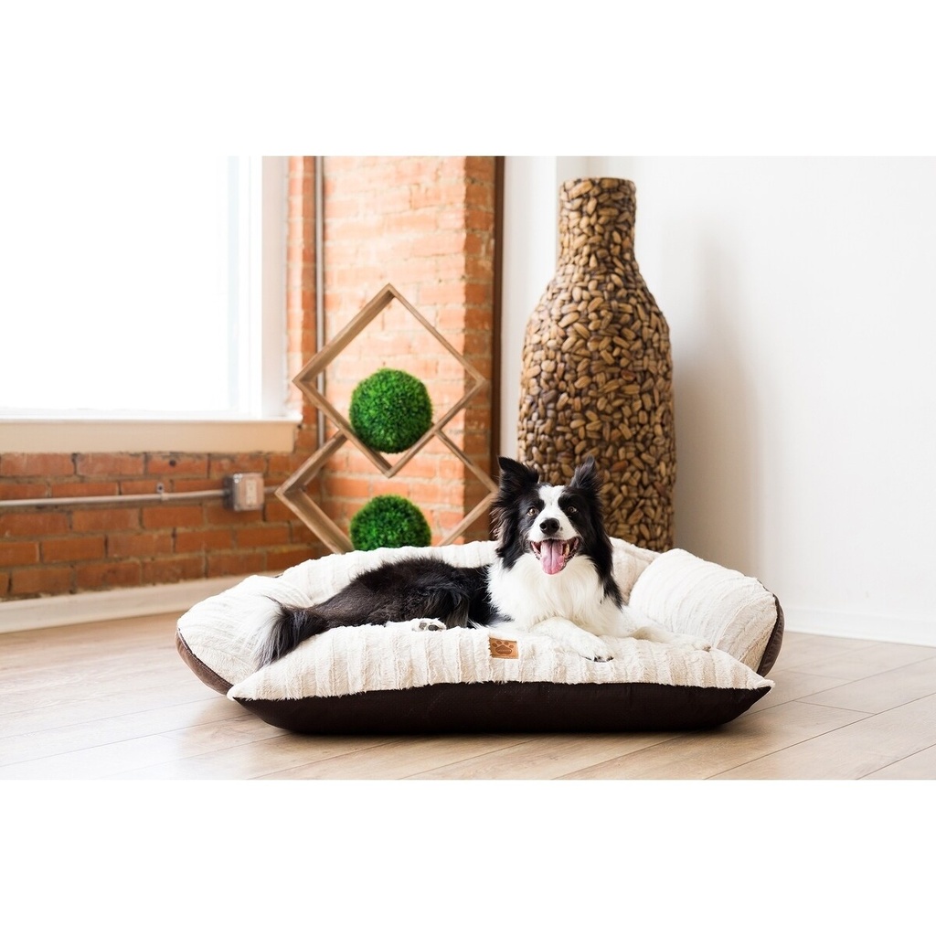 SnooZZy Rustic Luxury Comfy Couch Pet Bed Brown/Tan