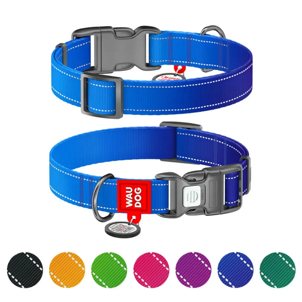 WAUDOG Nylon Mono Dog collar Small Blue