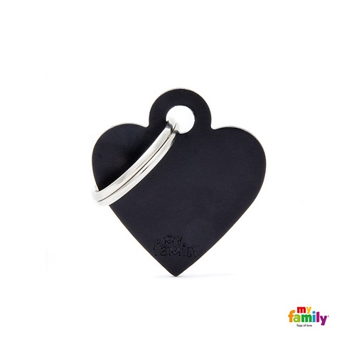 [Tg-1017] Basic Aluminium - Small Black Heart