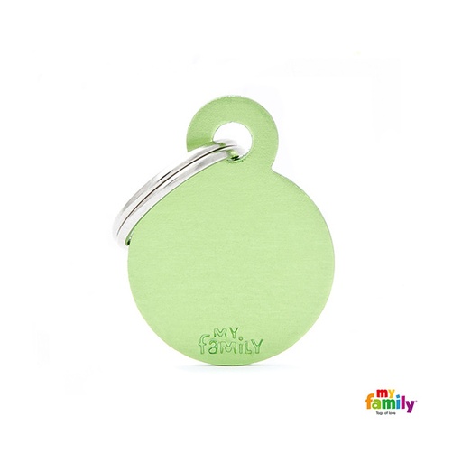 [Tg-1021] Basic Aluminium - Small Green Circle