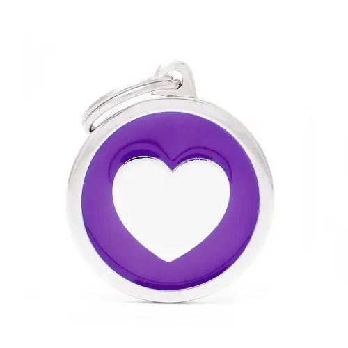 [Tg-1078] Classic - Big Purple Circle Heart