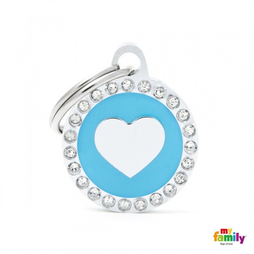 [Tg-1096] Glam - Light Blue Circle with Heart
