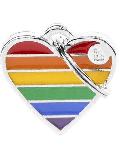 [Tg-1125] Rainbow Tag - Small Heart