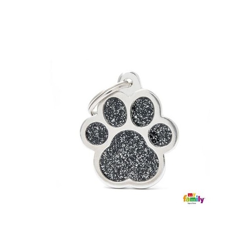 [Tg-1127] Shine - Big Black Glitter Paw