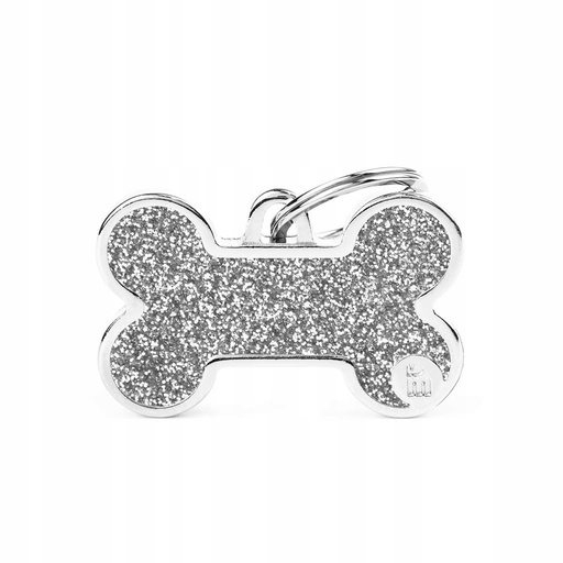 [Tg-1129] Shine - Big Glitter Bone Grey