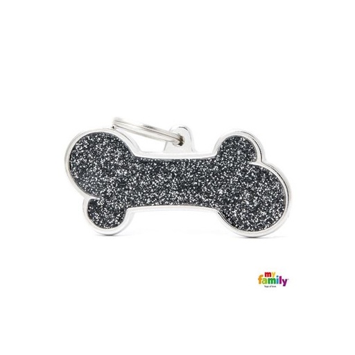 [Tg-1152] Shine - XL Glitter Bone Black
