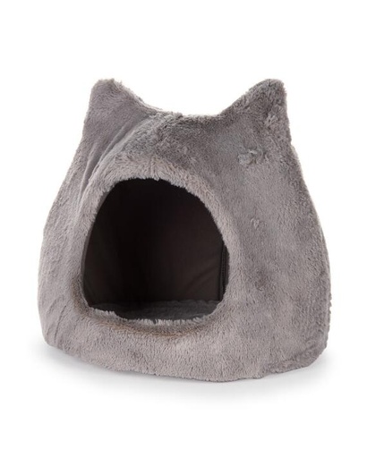 [M-1027] Meow Hut Fur Grey