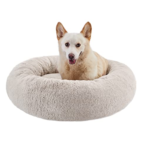 [M-1043] SnuggleSoft Donut Bed Brown 30"