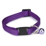 [A-1059] Meow Town Nylon Cat Collar - Purple