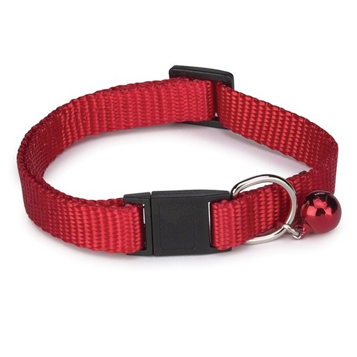 [A-1060] Meow Town Nylon Cat Collar - Red
