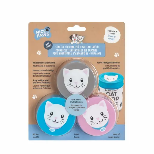 Nice Paws Silicone Pet Food Can Covers - Cat