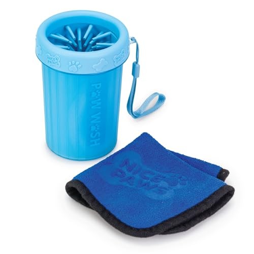 Nice Paws Paw Cleaner with Microfiber Towel Medium - Blue