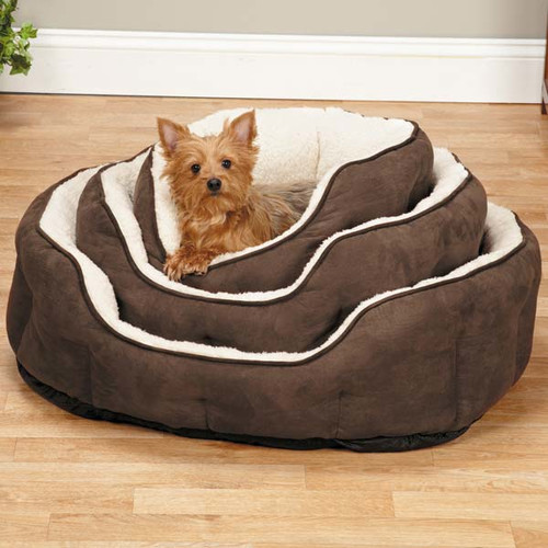 ThermaPet Bolster Bed 34-Inch Brown