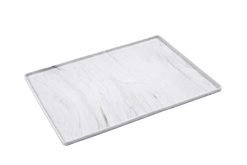 Messy Mutts & Cats Silicone Non-Slip Feeding Mat with Raised Edge 16” X 12” - Marble