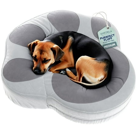 Katziela Gray Paw Shaped Pet Bed - Medium