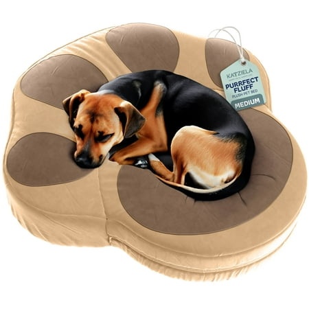 Katziela Tan Paw Shaped Pet Bed - Medium