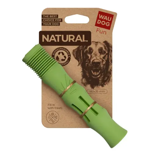 WauDog Fun Natural Dog Toy Stick 18cm Green
