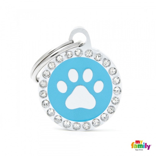 Glam - Blue Circle with Paw