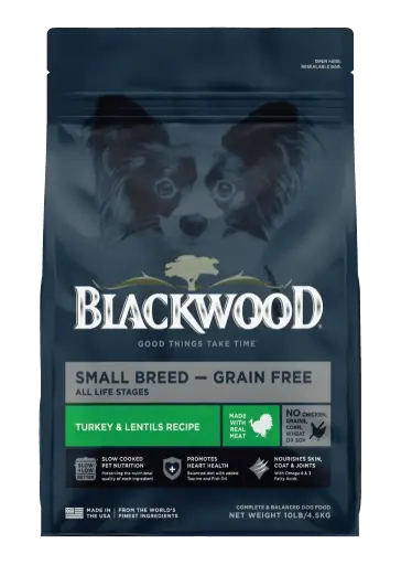Blackwood - 40lb Grain Free Small Breed Dog - Turkey & Lentils