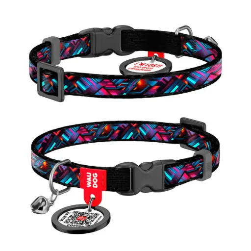WauDog Nylon 'Endless Worlds' Cat Collar XSmall
