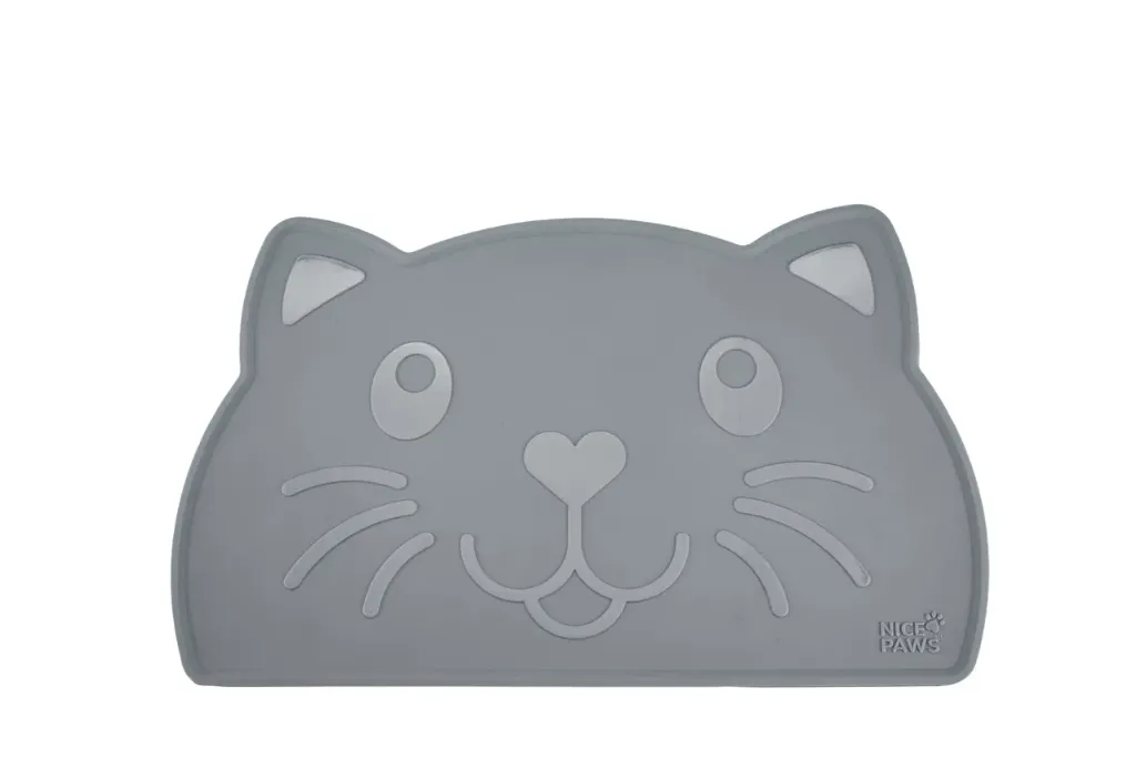 Nice Paws - Cat Silicone Floor Mat - Grey